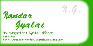 nandor gyalai business card